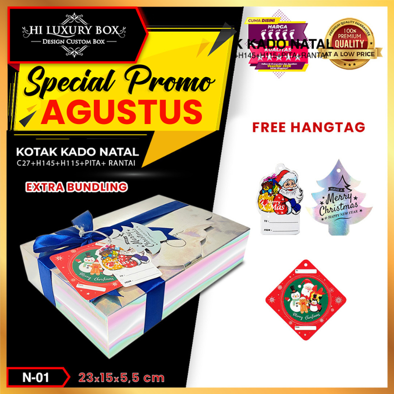 

Kotak kado - Box Hologram Hadiah Natal - Beli 1 dapat 6 - N-01