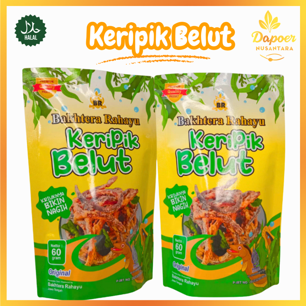 

keripik belut crispy cemilan keripik bakhtera rahayu renyah dan gurih