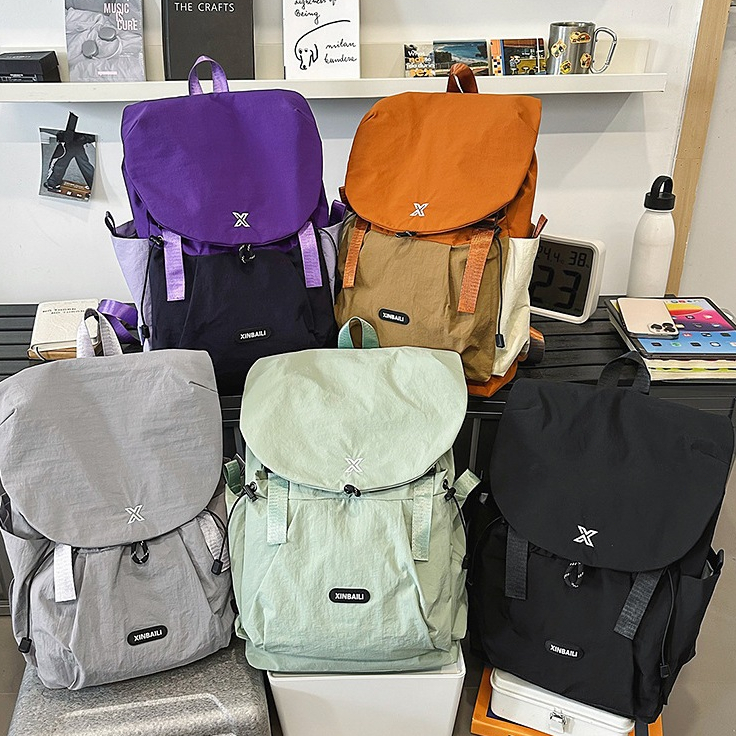 COD Tas Ransel Wanita Korean Backpack Polos Baby Bag Baru Unisex Tas Ransel eiger Anak Sekolah sma r
