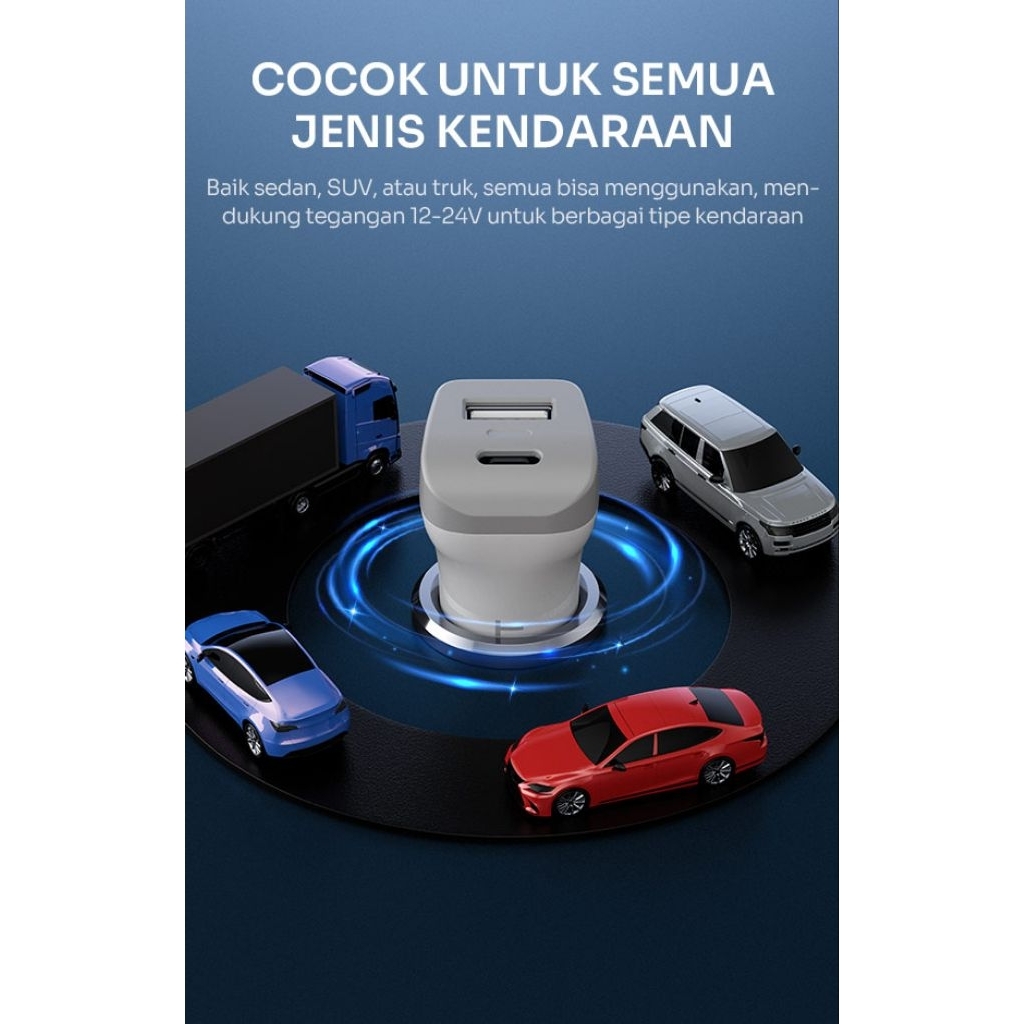 CAS HP MOBIL MOTOR ORIGINAL SAFETY SAVER MERK ROBOT Car Charger RT-C09 White