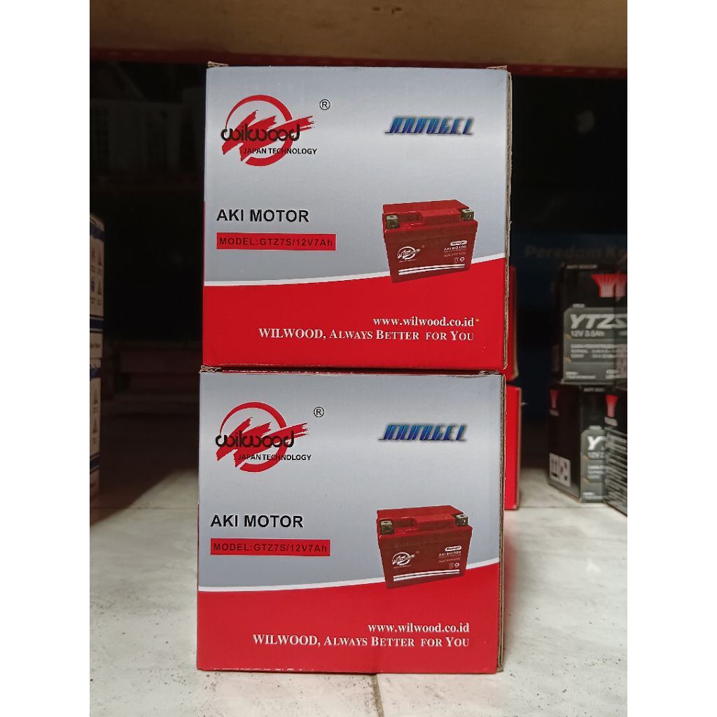 Aki Wilwood aki kering accu GTZ7S/12V7Ah Nanogel Satria Fu Klx vario