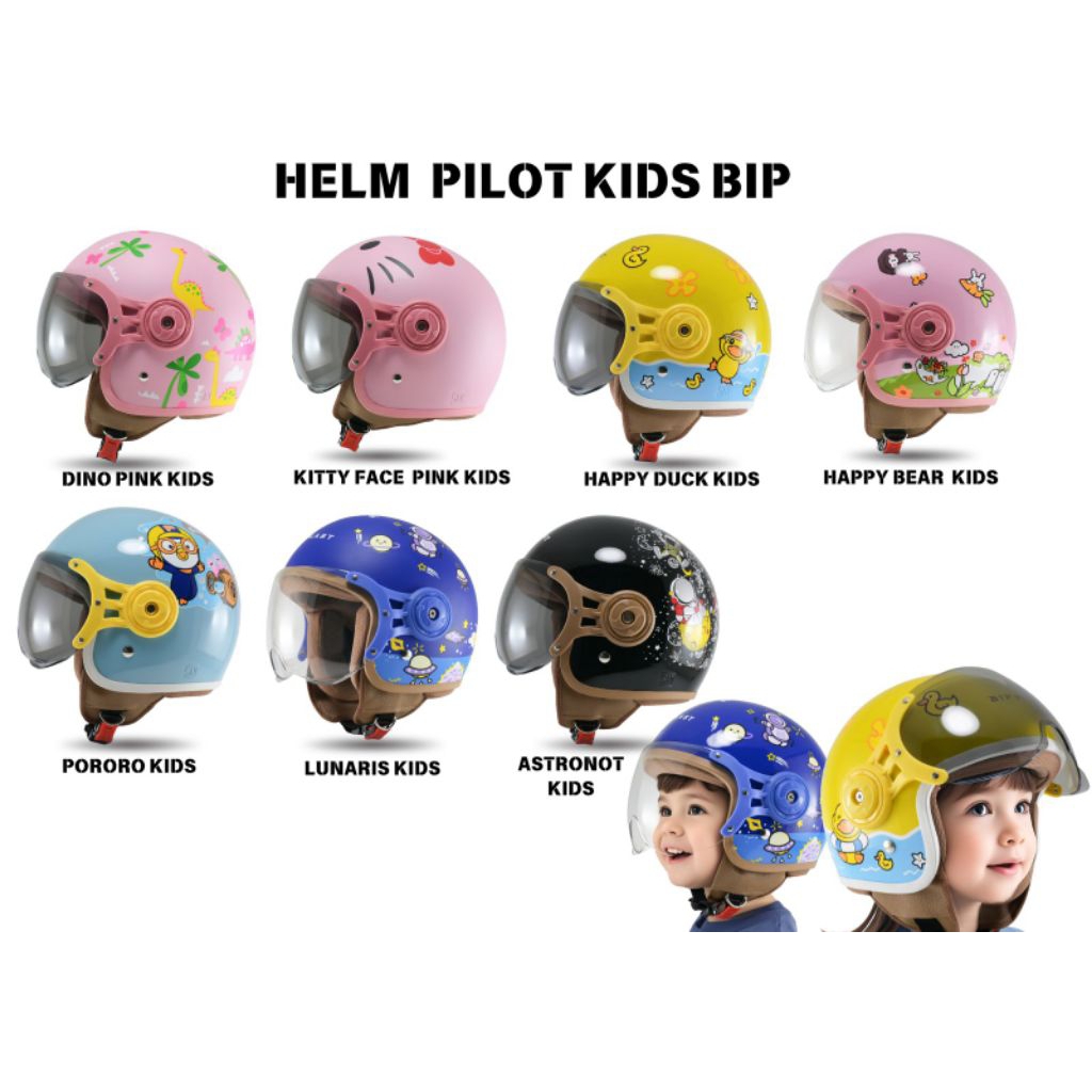 Helm bogo pilot anak bip plast