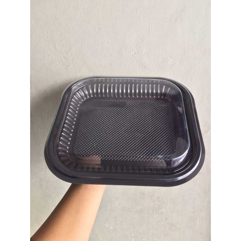 [1PCS] NAMPAN MIKA BAKI HANTARAN PLASTIK TEMPAT JAJAN SNACK KUE BASAH ROTI TRAY TATAKAN COKLAT