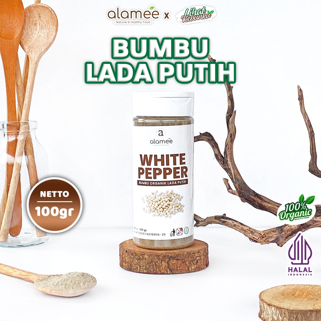 

ALAMEE Lada Putih Bubuk White Pepper Powder Merica Whitepepper Bumbu Dapur Instan LIHAT KEBUNKU