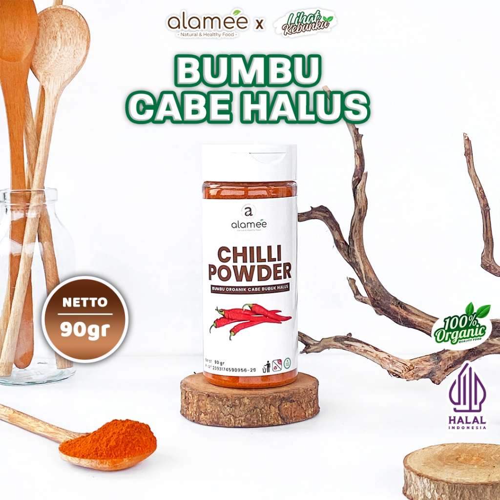 

ALAMEE Bumbu Cabe Cabai Bubuk Kering Halus Chilli Seasoning Powder Cabai Dapur 90g LIHAT KEBUNKU