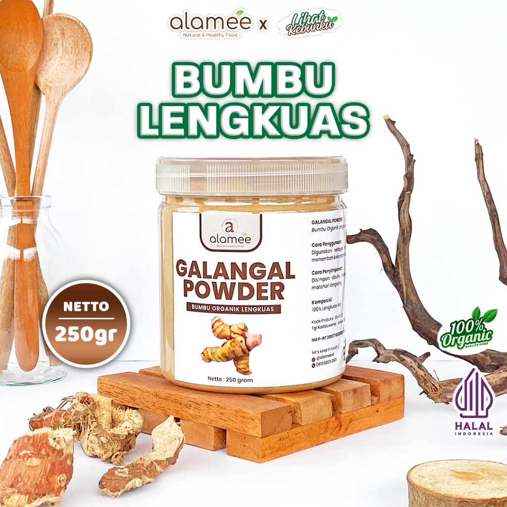 

ALAMEE Lengkuas Bubuk Asli Galangal Seasoning Powder Murni Bumbu Masak Dapur 250gr LIHAT KEBUNKU