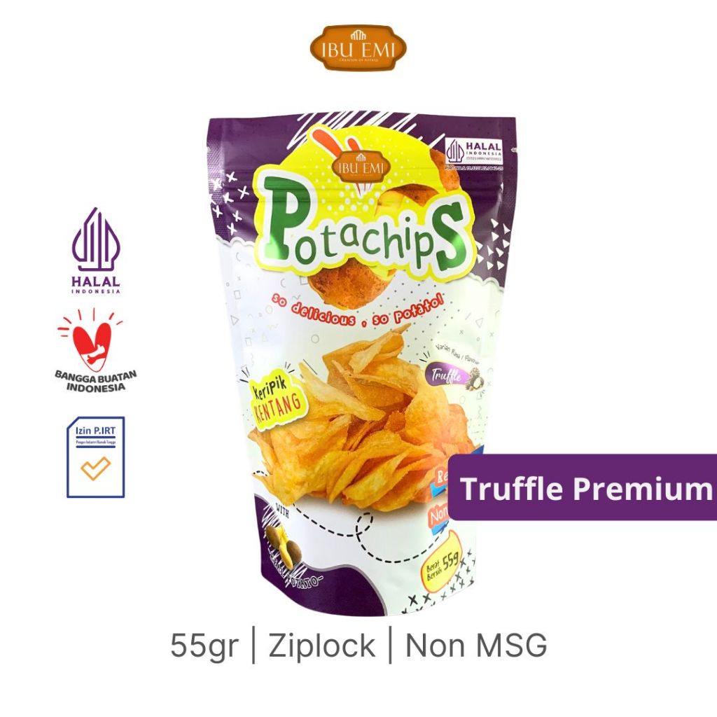 

Ibu Emi - Potachips Keripik Kentang Non MSG Truffle 55gr