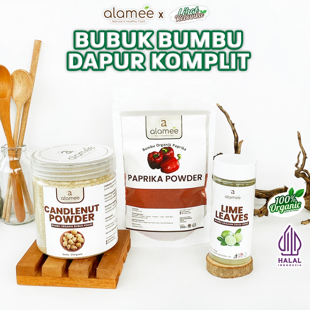 

ALAMEE Bumbu Dapur Bubuk Lengkap Bawang Bombay Lada Hitam Powder Organik Siap Pakai LIHAT KEBUNKU