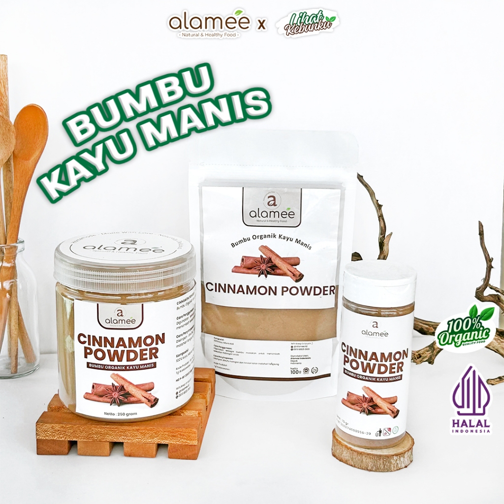 

ALAMEE Kayu Manis Bubuk Cinnamon Powder kayumanis Murni Asli Tanpa Organik LIHAT KEBUNKU