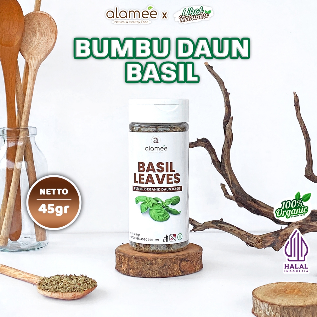 

ALAMEE Daun Basil Kering Bumbu Masak Kering Dapur Dried Leaf Murni Asli Organik 45g LIHAT KEBUNKU