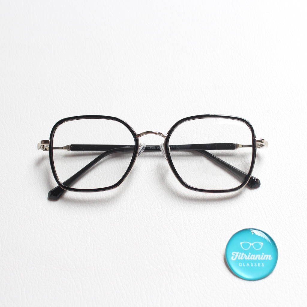 Kacamata Minus Frame Kotak 2109 (-0.25 s/d -16.00) Lensa TIPIS / STANDAR (Murni / Photocromic / Blue