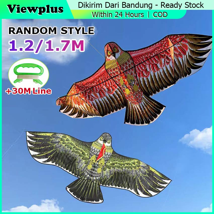 1.2/1.7 M LAYANGAN ELANG Jumbo Lukis Kain Layang Elang mainan layang layang Anak ke layangan layangl