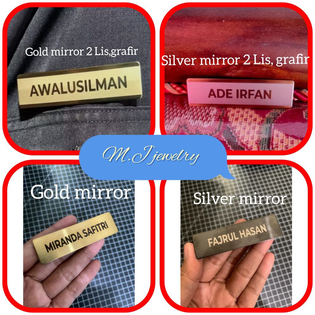 

NAME TAG NAMA DADA STAINLESS STEEL PENGAIT MAGNET