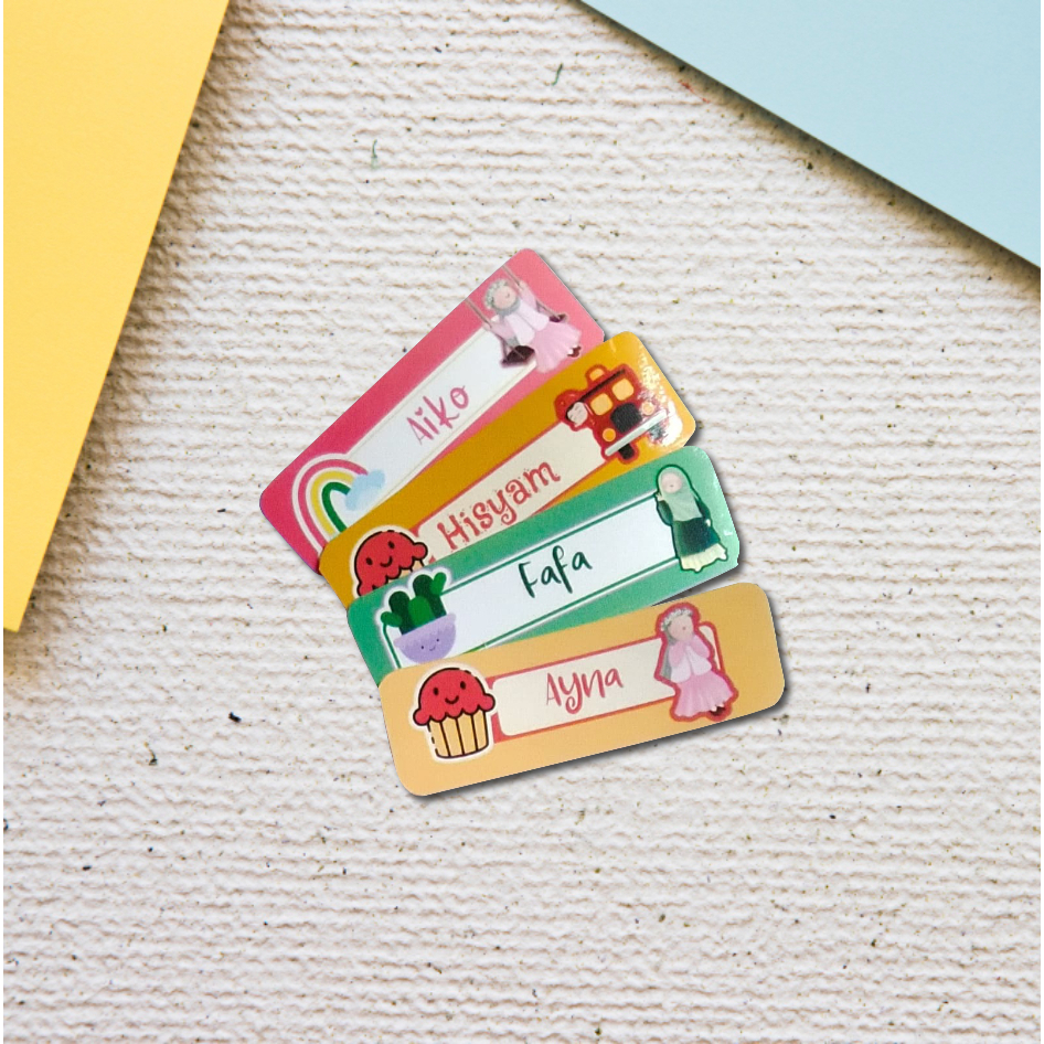 

STIKER NAMA LUCU WATERPROOF | STIKER LAPTOP | STIKER NAMA | STIKER BOTOL MINUM ANAK | STIKER KOTAK MAKAN | STIKER HAMPERS | STIKER ANTI AIR