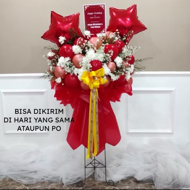 Standing flowers bunga hidup congratulations congrats selamat dan sukses  dukacita pembukaan toko