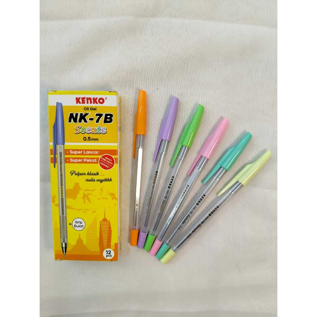 

KENKO PEN NK-7B SOCUTE - LUSIN / Pen Kenko NK-7B Socute/NK-7B Lollipop Oil Gel 0.5mm