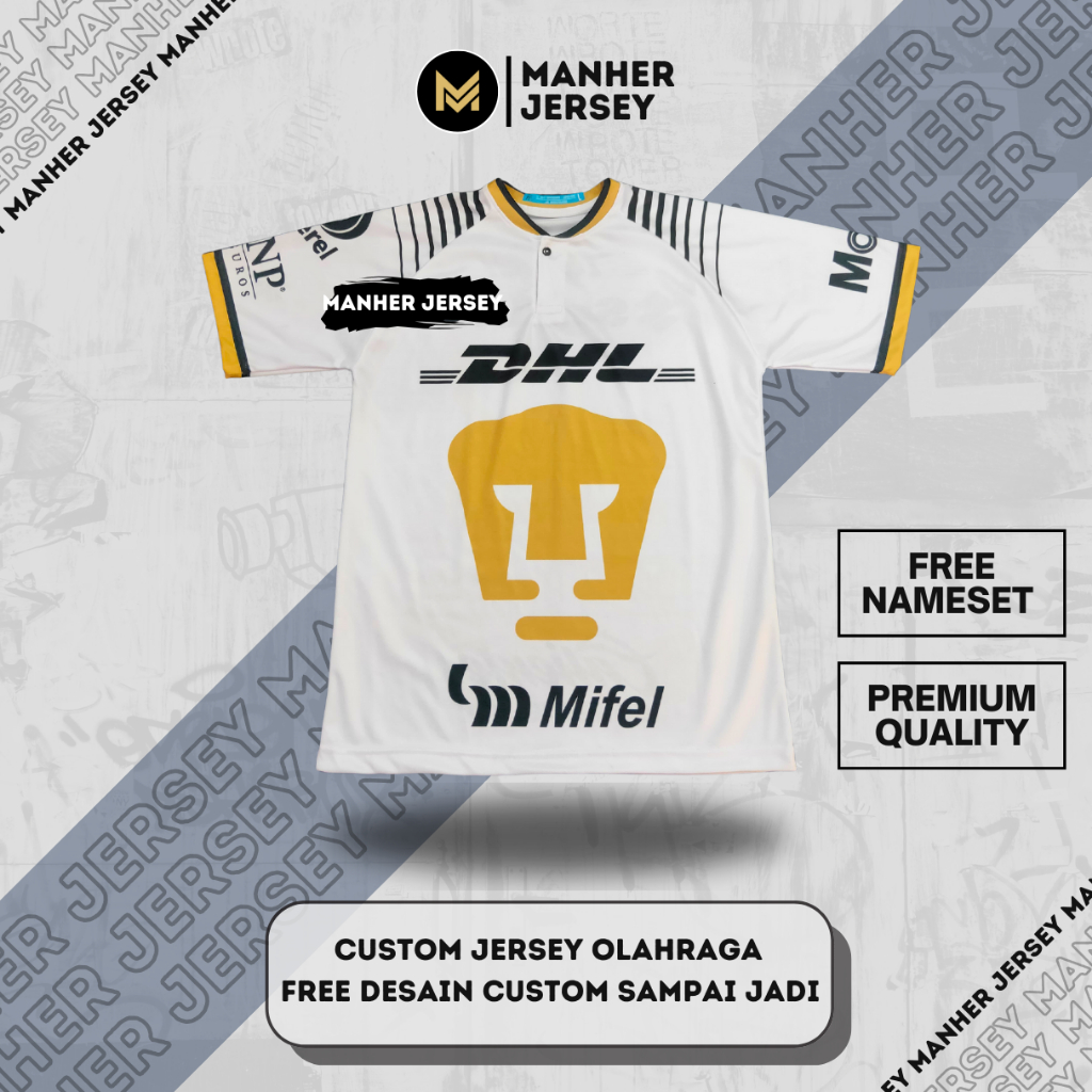Jersey Pumas Unam 2022 2023 Full Printing Custom