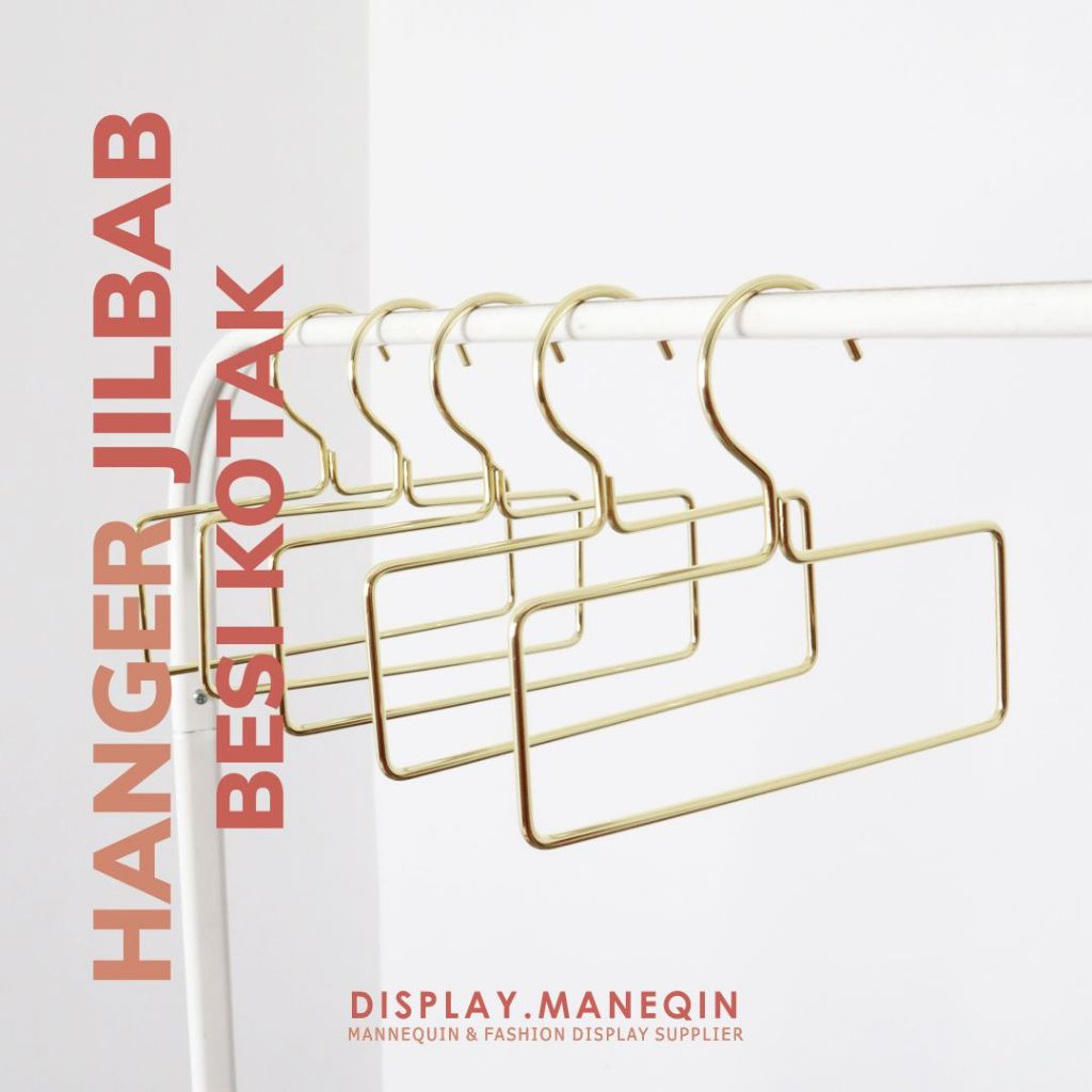 Hanger Jilbab Aluminium Kotak DM928 Cantolan Hijab Alumunium Tebal