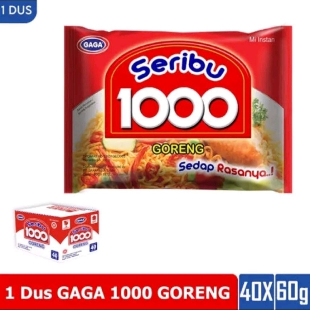 

Gaga Mie 1000 Goreng Spesial 1dos isi 40pcs