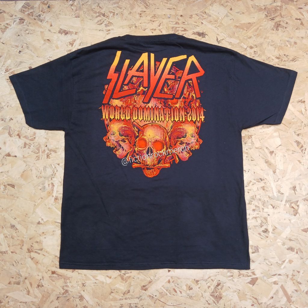 Kaos Band SLAYER import original Size LARGE - World Domination NOS 2014