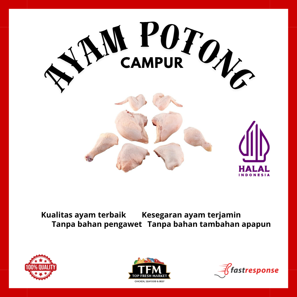 

[TFM] Ayam Parting 1kg Campur / Daging Ayam Potong Termurah