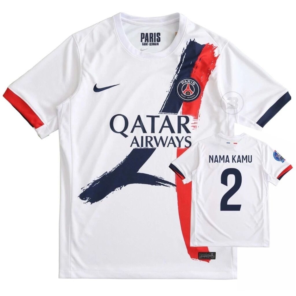 Jersey PSG Away 2025 2026 – Jersey Away PSG 25 26 Full Print Terbaru