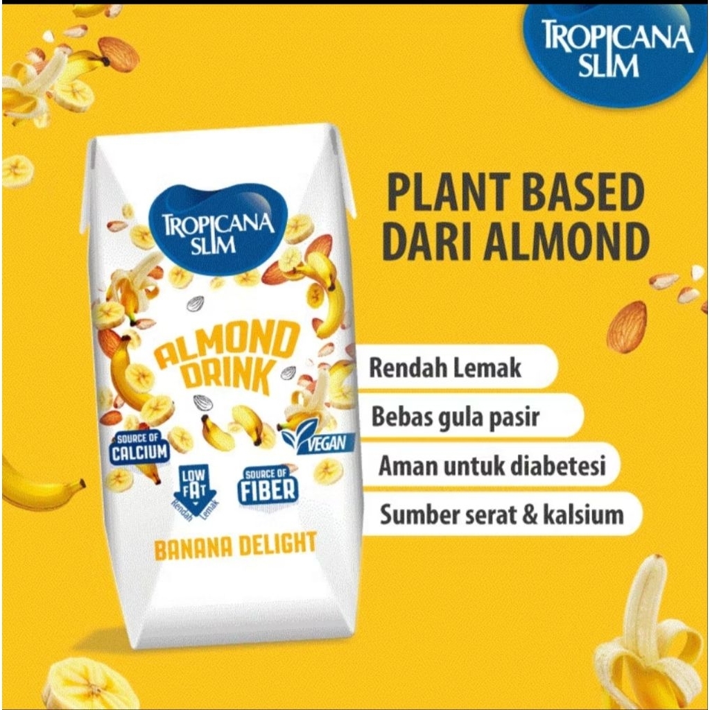 

Tropicana Slim RTD Almond Drink Banana Delight 190ml