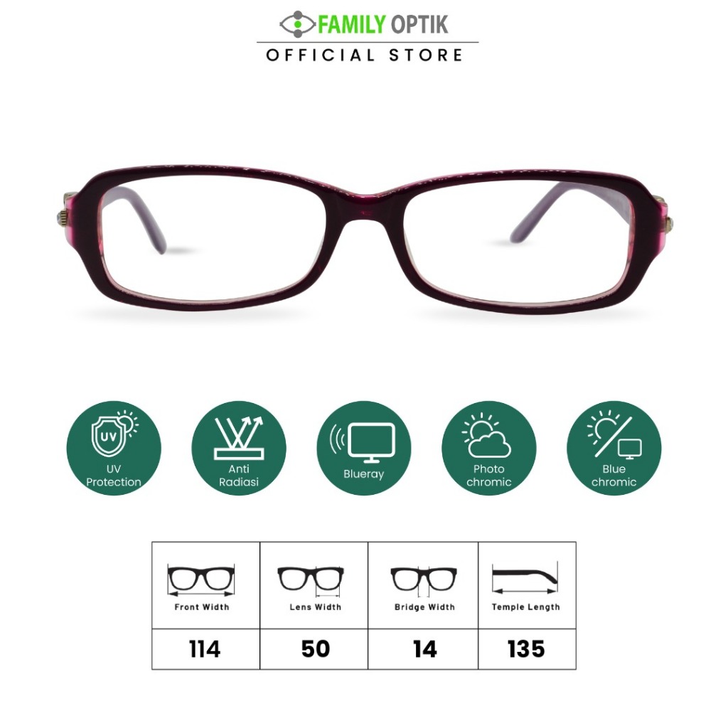 Family Optik- Kacamata Blueray Photocromic Anti Radiasi CD7049