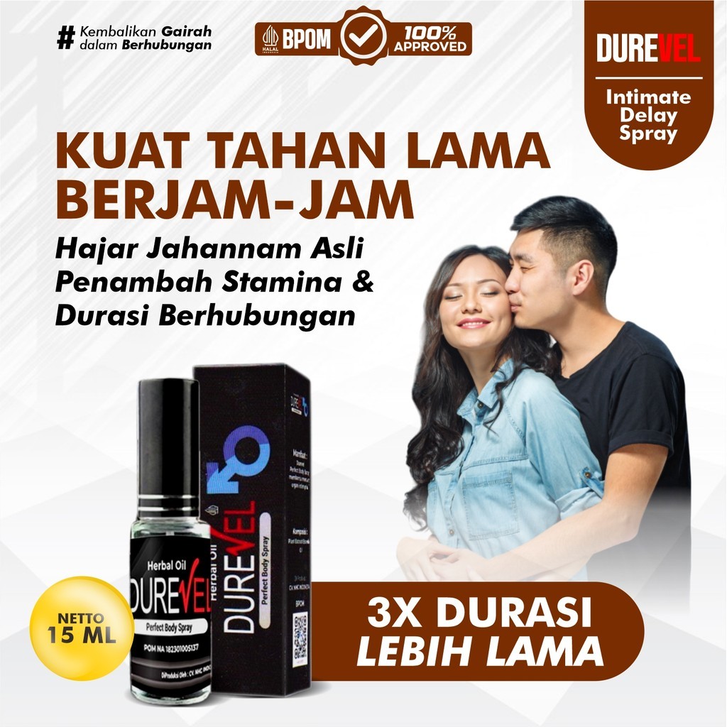 MINYAK OLES PRIA TAHAN LAMA ORIGINAL OBAT KUAT PRIA TAHAN LAMA 3 JAM DUREVEL SPRAY-KUAT OLES HERBAL