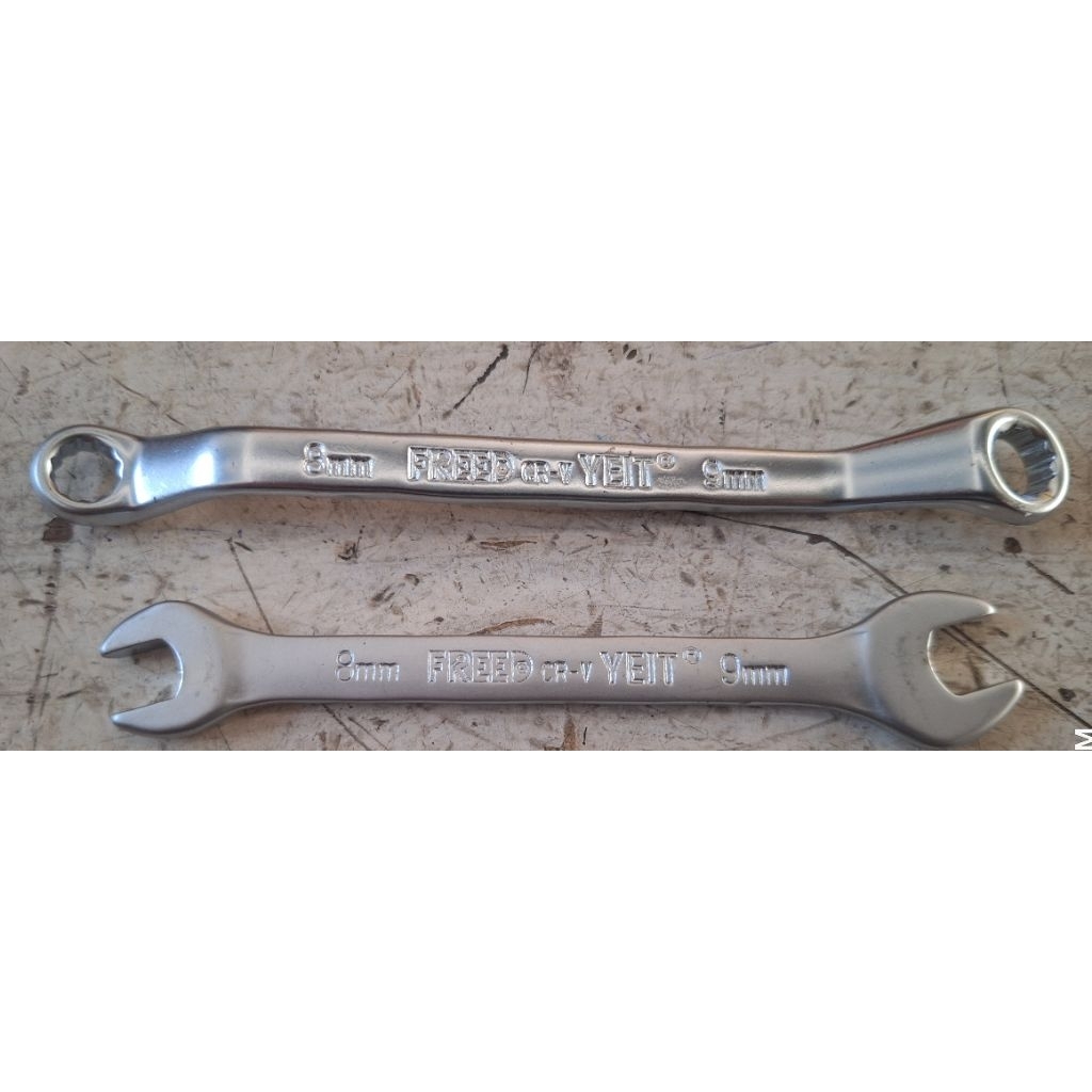 Obral  Paket Kunci Ring 8 9 & Kunci Pas 8 9 Freed Chrome Vanadiun