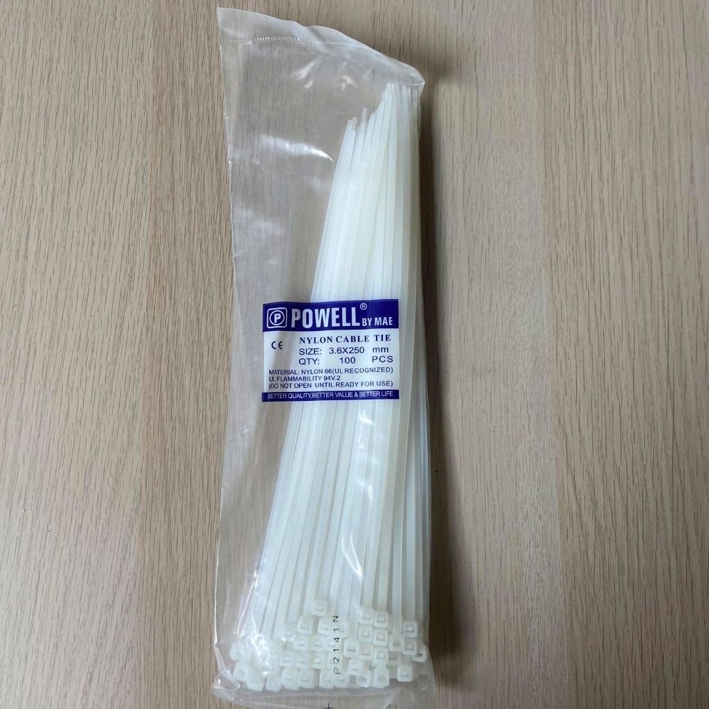 

POWELL KABEL TIES/CABLE TIE 25 CM / 3,6X250 MM- PUTIH (100 PCS)