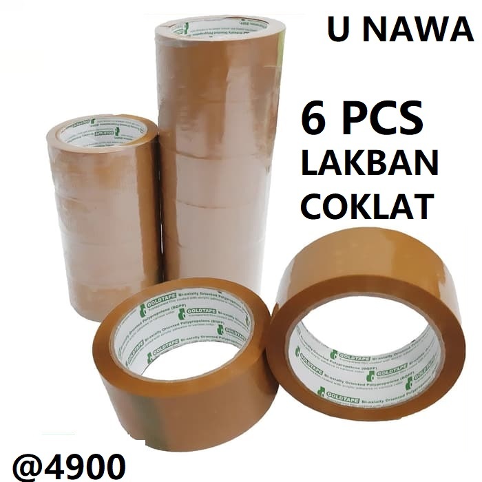 

BUY 1 - GET 1 / 6 PCS BONUS 1 PCS Uk BESAR 45MM - Panjang 50 YARD!! Tape Tip COKLAT Lakban 3M Super Perekat Lengket Sisi 1 Bagus Paling Murah Tip Brown Diameter Sedang/Lengket Banget isolasi/ lem isolatip/iso lasi/Solatip/Tempel Besar Gede laban 45 MM PC
