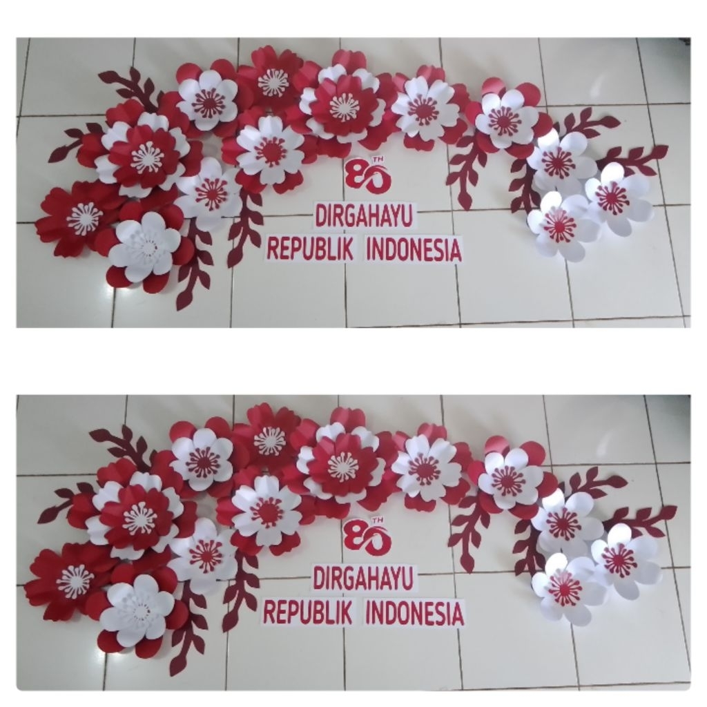 paper flower backdrop kertas jasmine