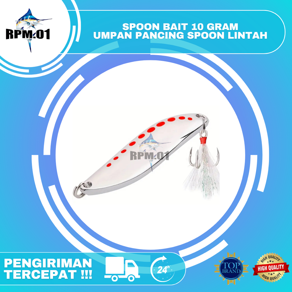 UMPAN PANCING SPOON LINTAH LURE / SPOON BAIT LURE / METAL SPOON FISHING (10 Gram)