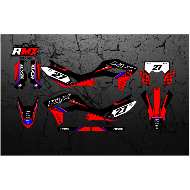 DECAL KLX 230 SM 2024 FULLBODY (010) DEKAL STIKER KLX 230 R S SE 2025 2026 HITAM HIJAU, MERAH, KUNIN