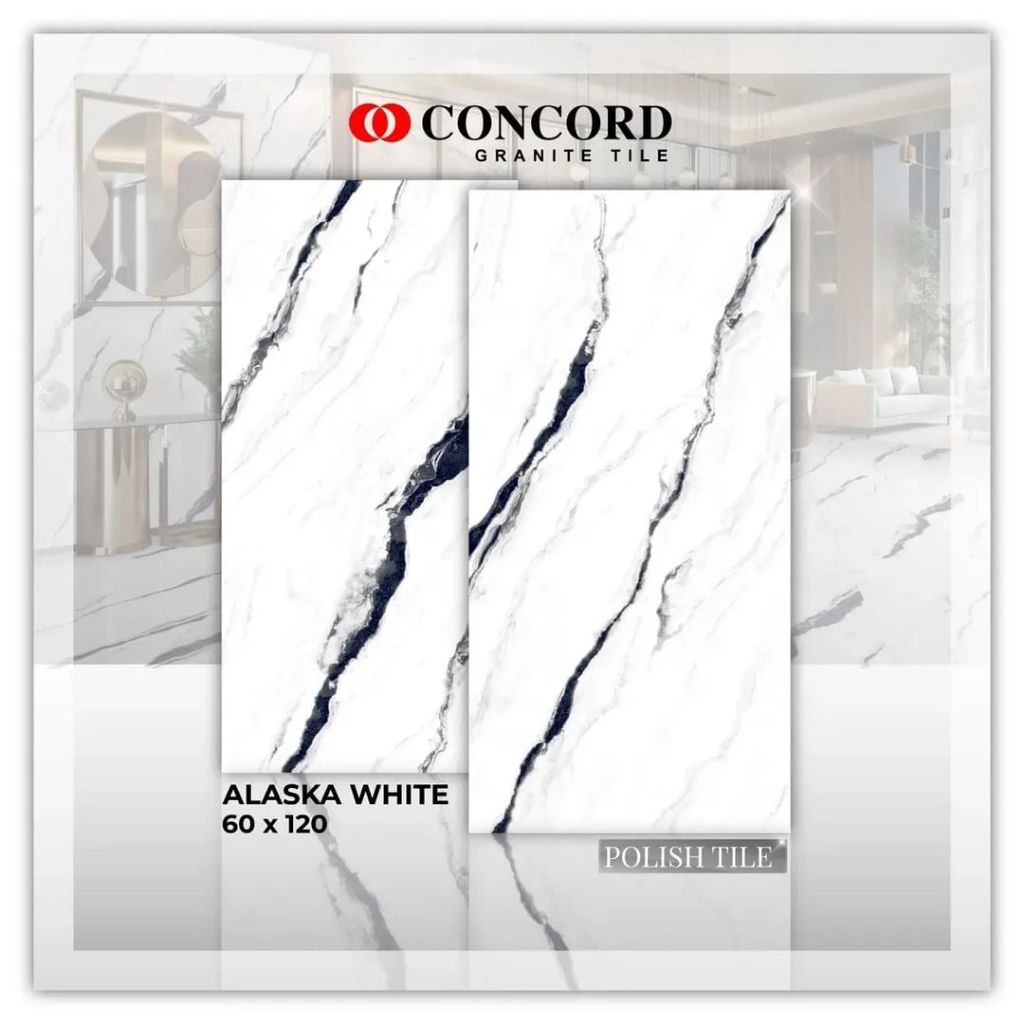 Granite 60x120 Alaska White | Concord | Glazed Polished
