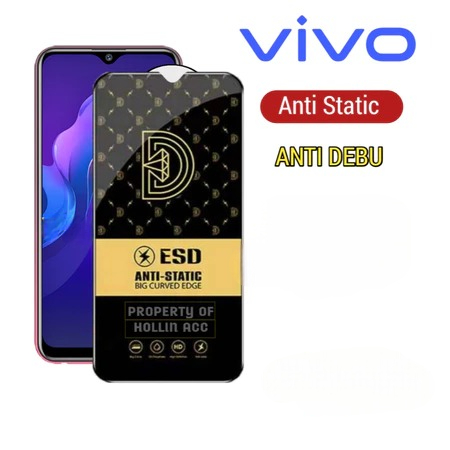 E -Tempered Glass VIVO Y19s ESD KUCASE ANTI STATIC DAN ANTI BEKAS SIDIK JARI Anti Gores Vivo Pelindu
