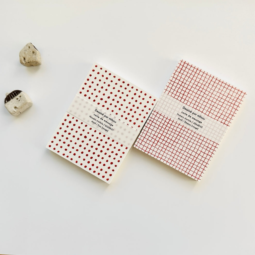 

Classiky X Mitsou Letterpress Label Cards Dot/Grid