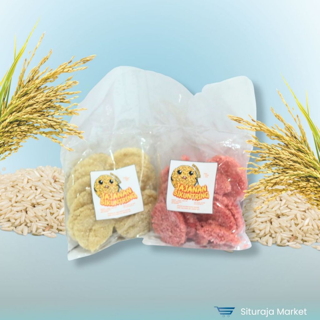 

[Jajanan Sikuntring] - Rengginang/Ranginang Mentah Rasa Original dan Terasi 250g isi 15