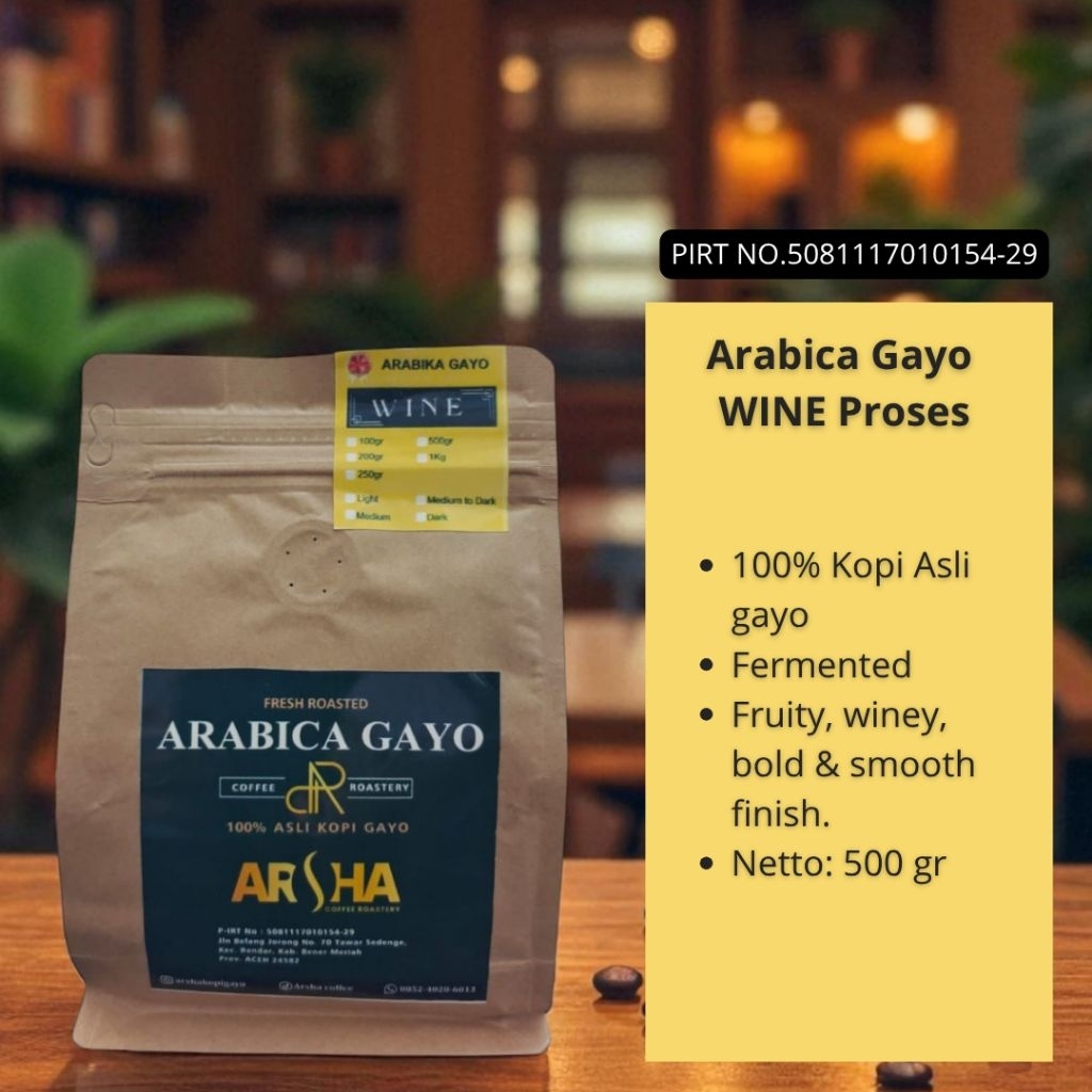 

Arabica Gayo Wine Proses 500 gr