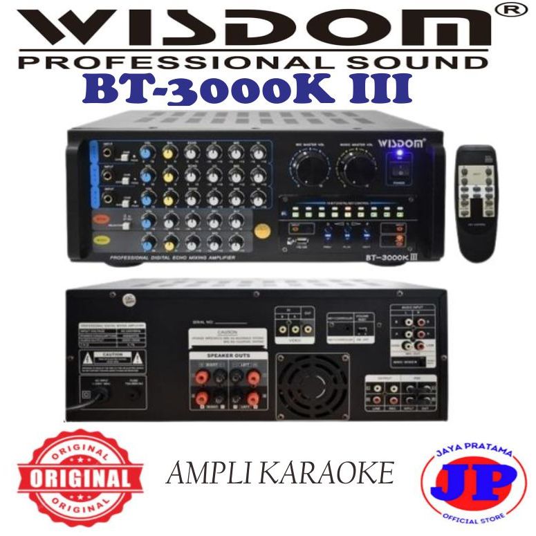 Wisdom BT3000K III Amplifier Karaoke with Bluetooth Original BT-3000K
