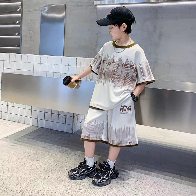 Setelan Anak Kaos Roy Satu Set Baju Dan Celana Pendek