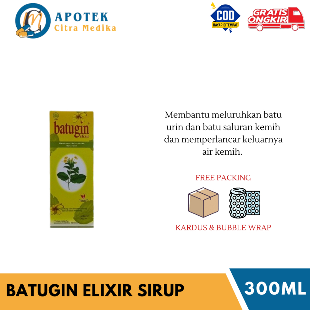 

BATUGIN ELIXIR - Membantu Meluluhkan Batu Urin Ginjal dan Memperlancar Buang Air Kecil