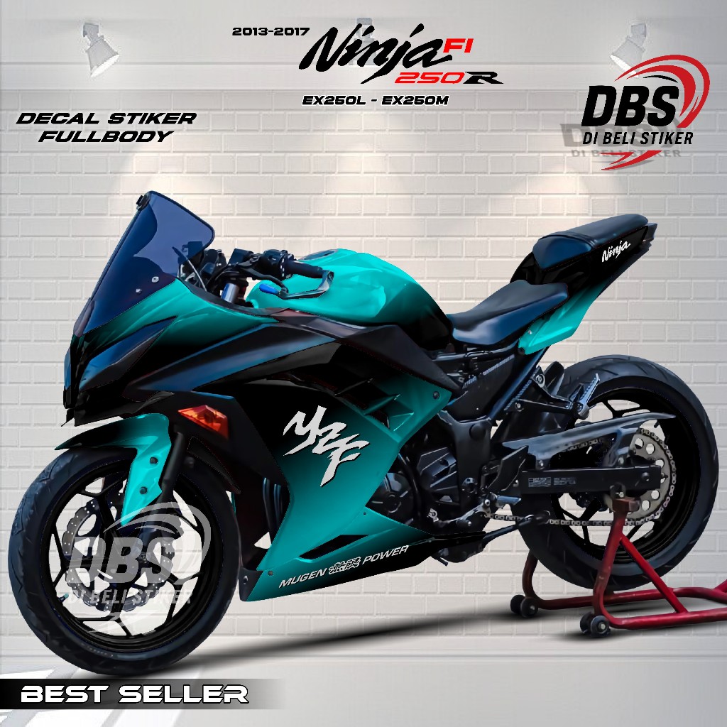 Decal Stiker Ninja 250R FI Fullbody / Dekal Sticker Variasi Kawasaki Ninja 250 Fi Old Full Body