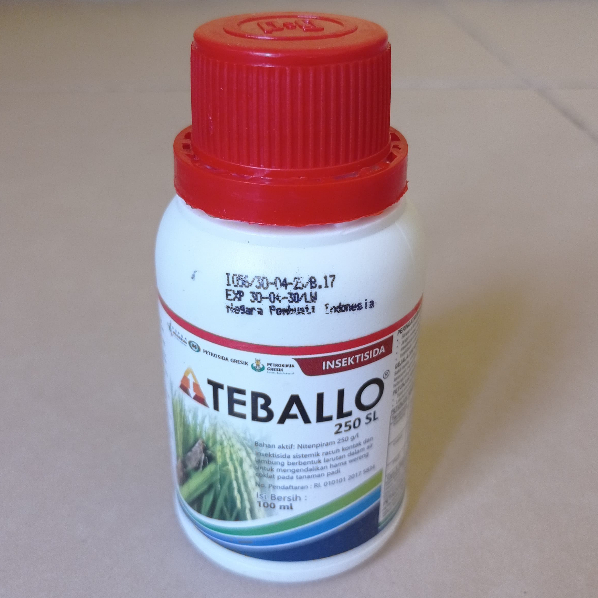 Insektisida Teballo 250 SL Kemasan 100 ML Obat Walang Sangit Pembasmi Hama Wereng, Kutu Kebul, thrip