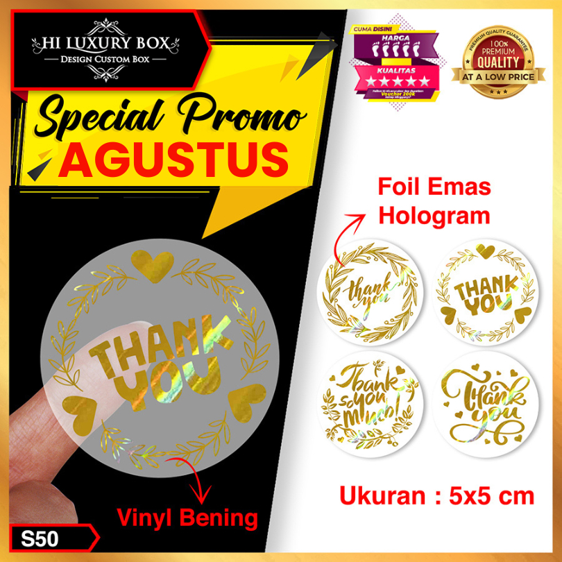 

Stiker Thank You|Vinyl|Fasson|Segel|Label|Aksesoris|Packaging|S50