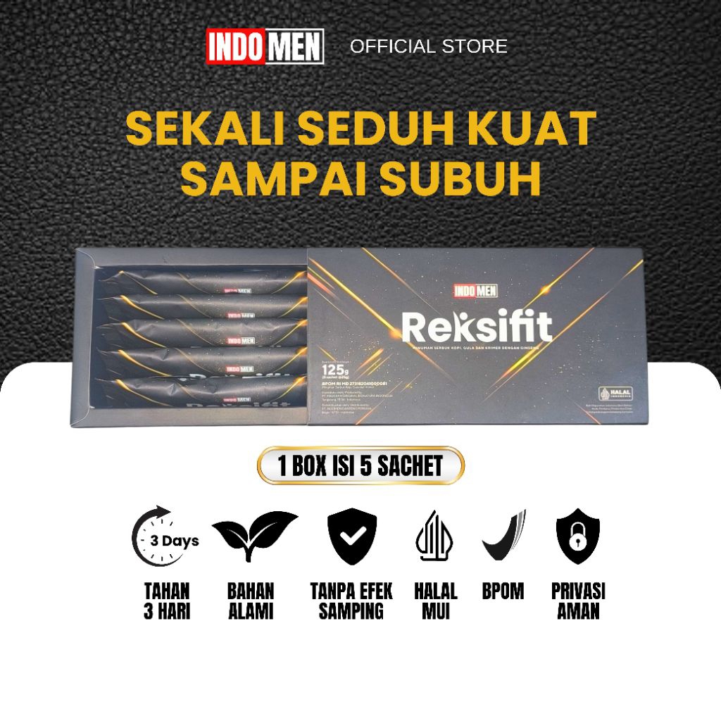 

INDOMEN Reksifit 1 Box 5 Sachet Kopi Vitalitas Pria Indonesia