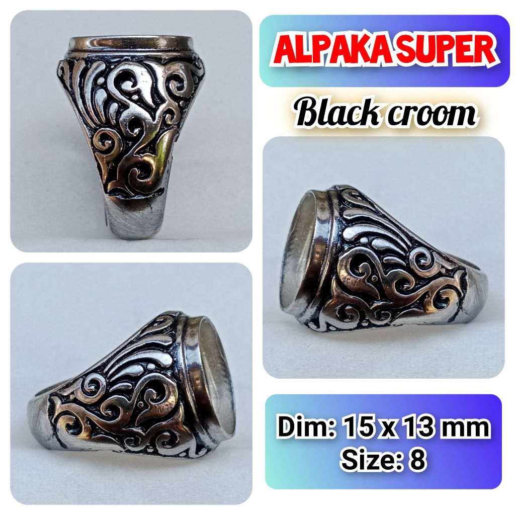 emban batu akik alpaka super ukir full.42