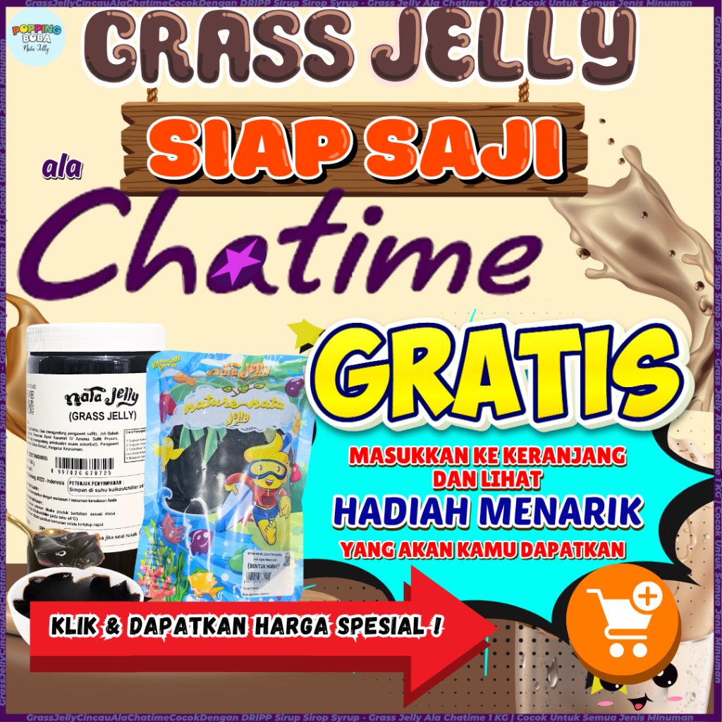 

GrassJellyCincauAlaChatimeCocokDengan DRIPP Sirup Sirop Syrup - Grass Jelly Ala Chatime 1 KG | Cocok Untuk Semua Jenis Minuman