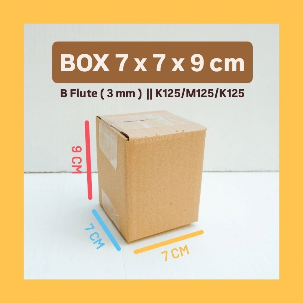 

kardus karton box polos uk. 7x7x9 cm, single wall tebal 3mm